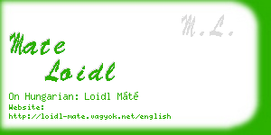 mate loidl business card