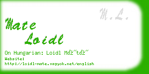 mate loidl business card